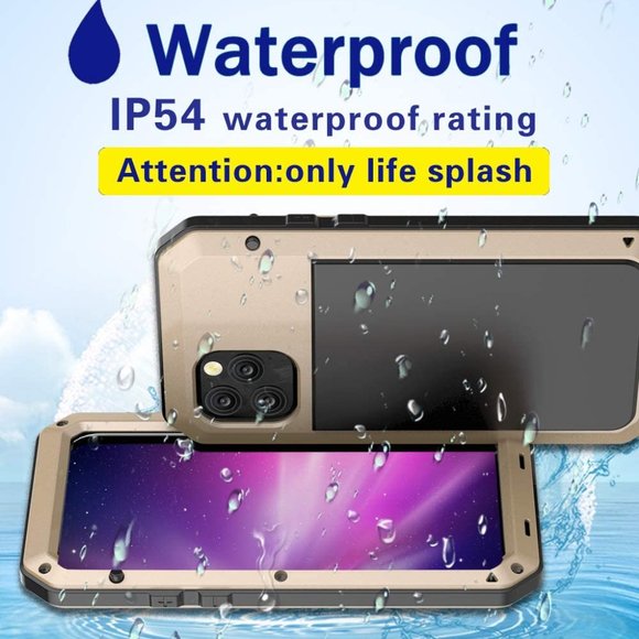 Shockproof Metal Case for iPhone 11 PRO MAX Gorilla Heavy Duty 360 Cover Gold - Picture 4 of 12